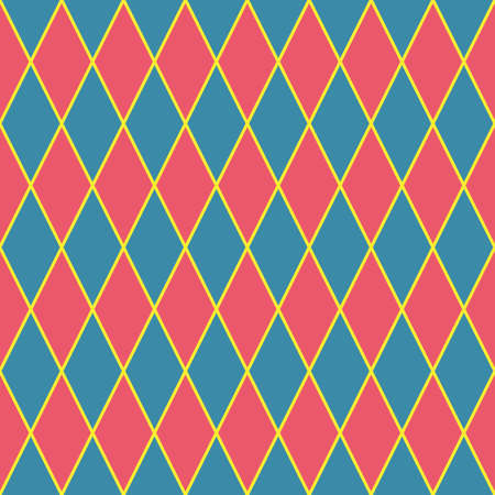 Harlequin vintage or argyle seamless pattern. Vector texture of rhombusesのイラスト素材