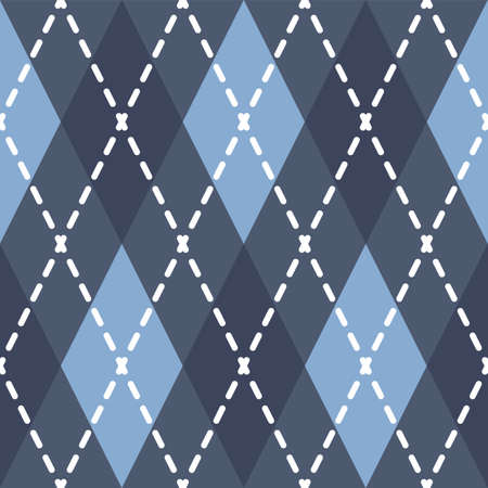 Argyle seamless pattern. Geometric vector rhombus ornamentのイラスト素材