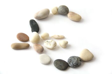 Euro sign made of stonesの写真素材