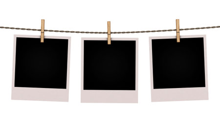 Blank photo frame isolated on white background