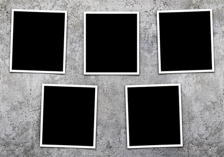 Photos on concrete background