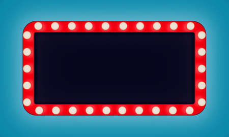 Retro banner on blank background. 3D renderingの写真素材