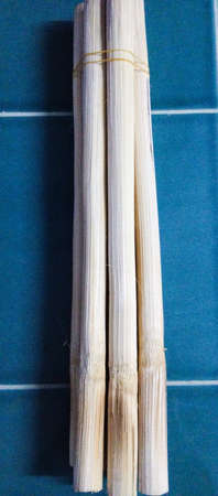 White sticky rice in bambooの素材