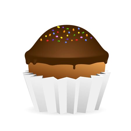 Vector Cupcake Isolated On Whiteのイラスト素材