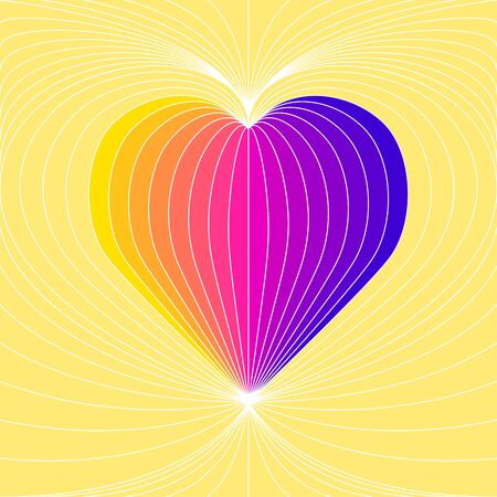 Colorful Vector Heartのイラスト素材