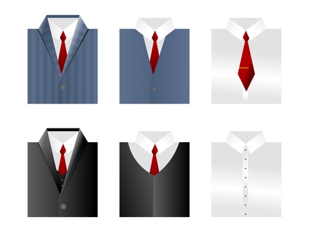 Set of vector clothes icons on whiteのイラスト素材