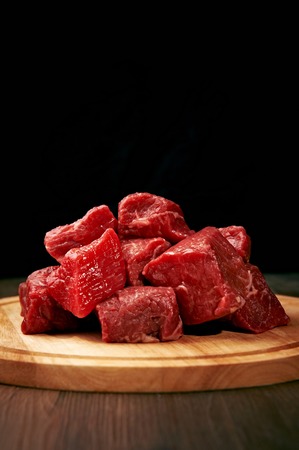 fresh meat on  cutting boardの写真素材