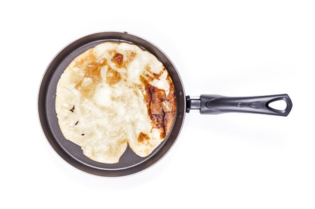 Making Pancakes on frying panの写真素材