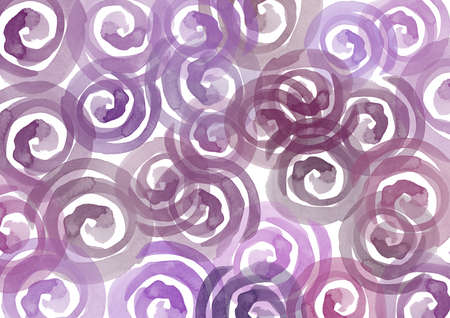 Watercolor abstract gradient Background. Purple summer or autumn colorful Backdrop. Spiral or circle Watercolor blurred elementsの写真素材