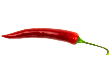 red hot pepper on a white background studio setの写真素材