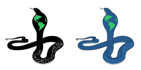 Earth under the control of the Snakeのイラスト素材