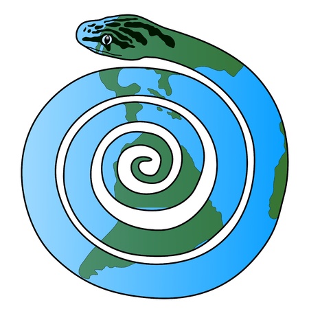 Earth moves in the year of Snake 2013のイラスト素材