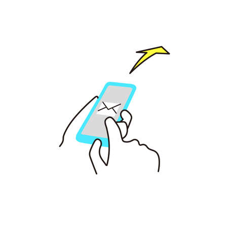 The smartphone you're sendingのイラスト素材
