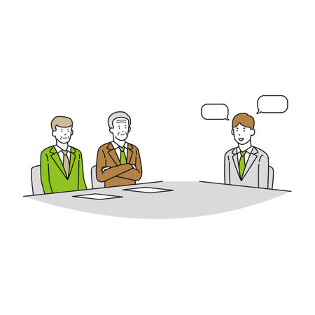 College students interviewedのイラスト素材