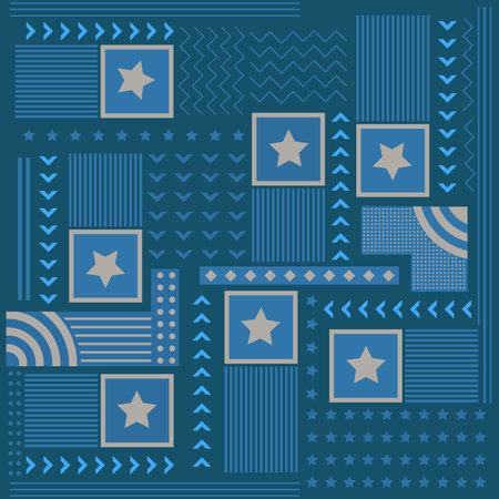 Seamless pattern with star. Design for wall decoration, postcard, poster, brochure, shirt, etc.のイラスト素材