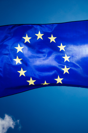 European Union Flag. Voting concept.の写真素材