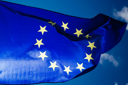 European Union Flag. Voting concept.の写真素材