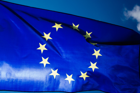 European Union Flag. Voting concept.の写真素材
