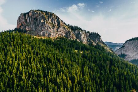 Bicaz gorge seen from a droneの写真素材