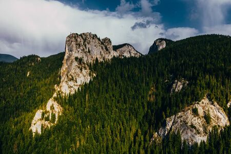 Bicaz gorge seen from a droneの写真素材