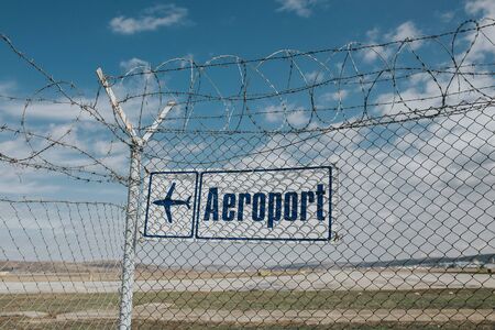 Cancelled flights due to coronavirus outbreak. Banned travels with airplanes.の写真素材