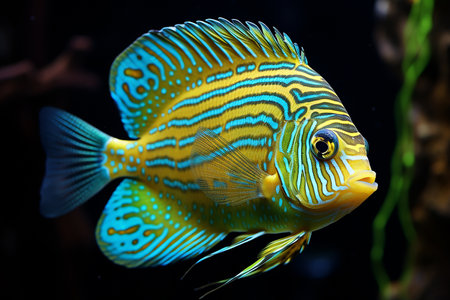 Beautiful Exotic Tropical Aquarium Fish, Underwater World Ecosystemの素材