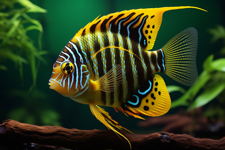 Beautiful Exotic Tropical Aquarium Fish, Underwater World Ecosystemの素材