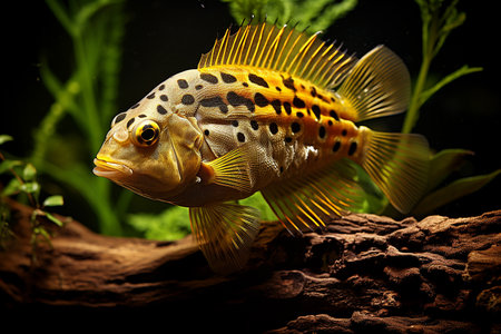 Beautiful Exotic Tropical Aquarium Fish, Underwater World Ecosystemの素材