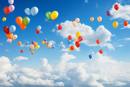 Balloons background with space for text, holiday,birthday. High quality photoの素材