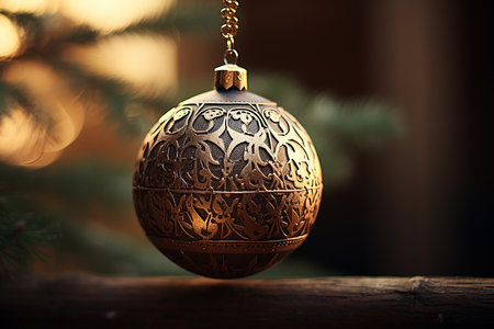 A detailed view capturing the intricate decorations adorning a majestic Christmas tree. High quality photoの素材