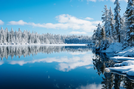 Winter landscape, beautiful nature background. High quality photo