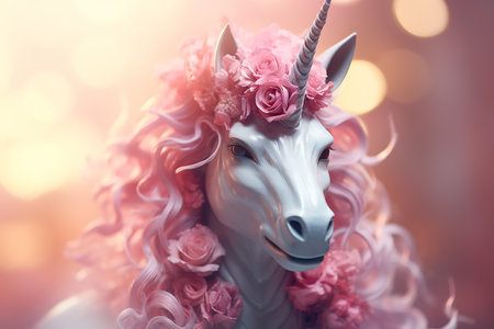 Fabulous Bright Unicorn. High quality photoの素材