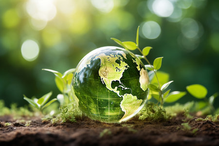 ecological green natural background. High quality photoの素材