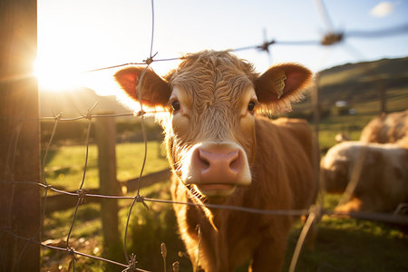 Cow on the farm close-up