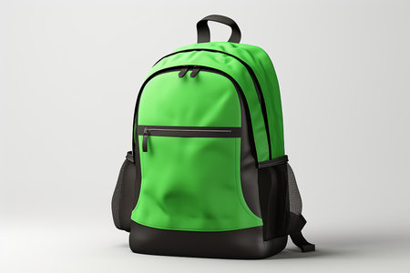 School backpack on white background. High quality photoの素材