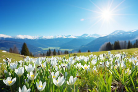 Delicate snowdrop flowers in nature in spring, beautiful background. High quality photoの素材
