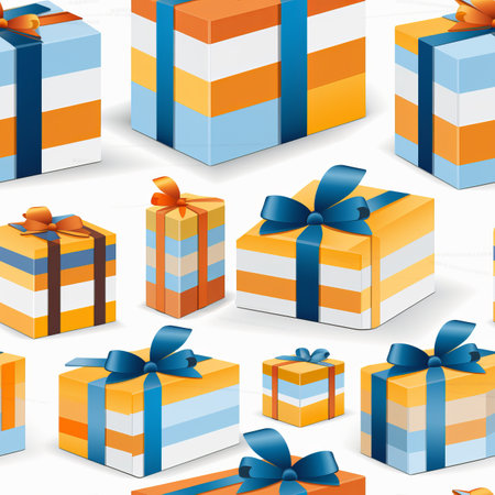 gift box on white backgroundの素材
