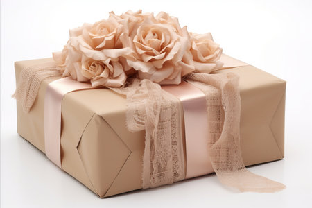 gift box on white backgroundの素材