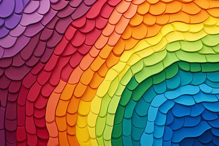 Vibrant multicolored abstract background with dynamic shapes and intricate patterns.の素材