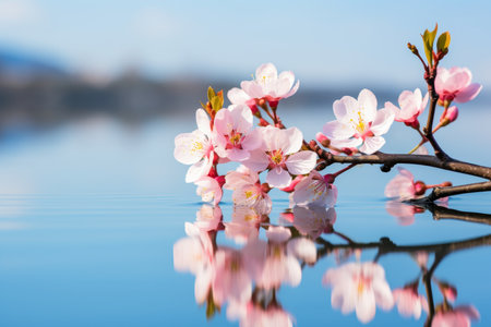 spring background with soft pastel colors and floral patterns for designの素材