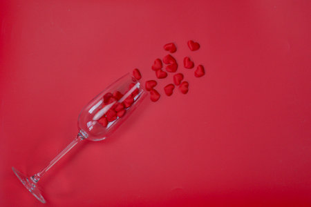 Valentine's Day with Hearts and Space for Text. High quality photoの写真素材