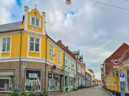 04.09.2025. Aero.Denmark.Charming and Colorful Buildings Living on a Historic Street Filled with...