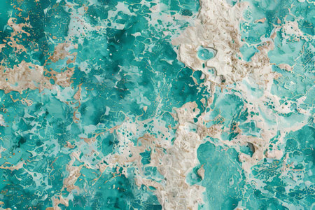 Vibrant teal abstract background design for creative and modern aesthetic projects.の素材