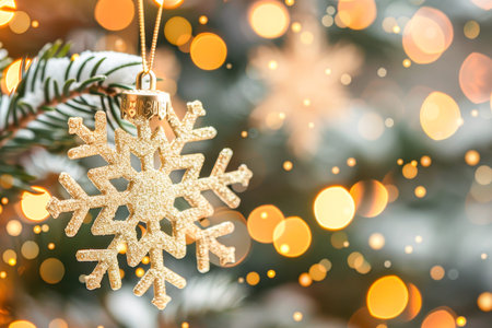 Beautiful Christmas background with balloons and garlandsの写真素材