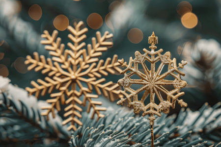 Beautiful Christmas background with balloons and garlandsの写真素材