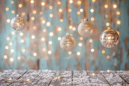 Christmas background with space for text, greeting card, Happy New Yearの素材