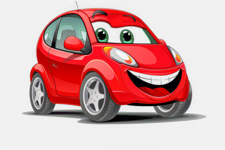 cartoon old retro car, illustration. High quality photoの素材