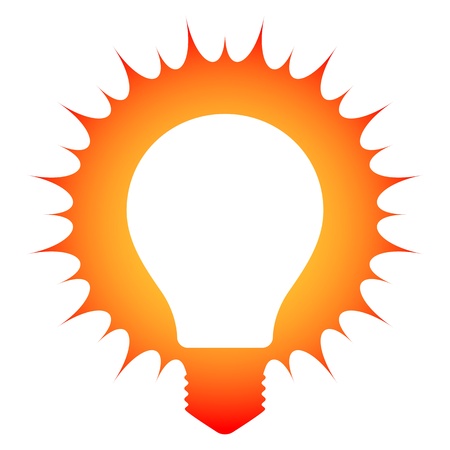 Idea  Schematic illustration of a glowing light bulbのイラスト素材