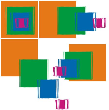 4 color background Backdrop, blank  on a white backgroundの写真素材