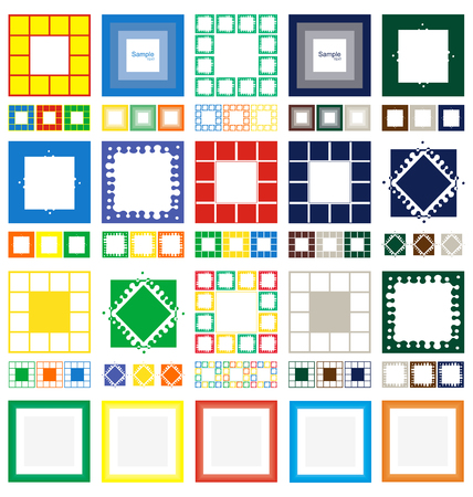 20 frames on a white backgroundのイラスト素材